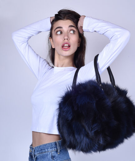Furry handbag