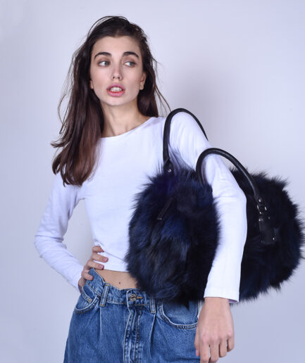 Furry handbag