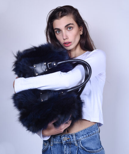 Furry handbag