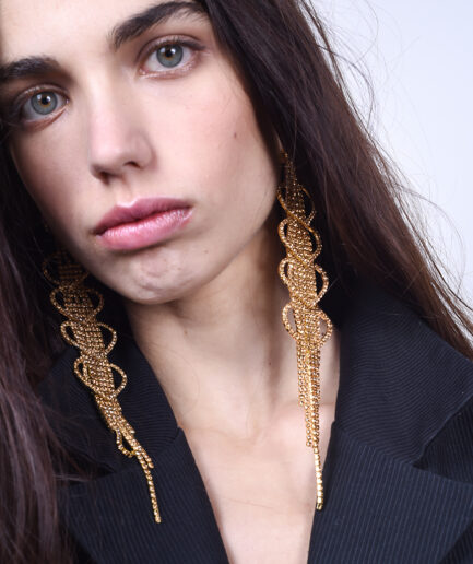 Orecchini gold hearts fall
