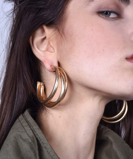 Orecchini gold tris