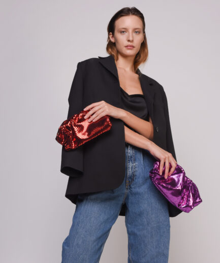 Rock mirrored pouch