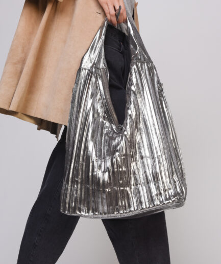 Silver walking bag