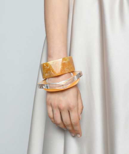 Tris bangles orange marble