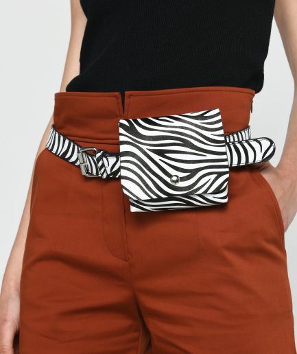 Cintura con mini bag zebra