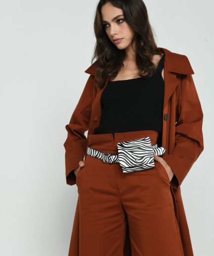 Cintura con mini bag zebra