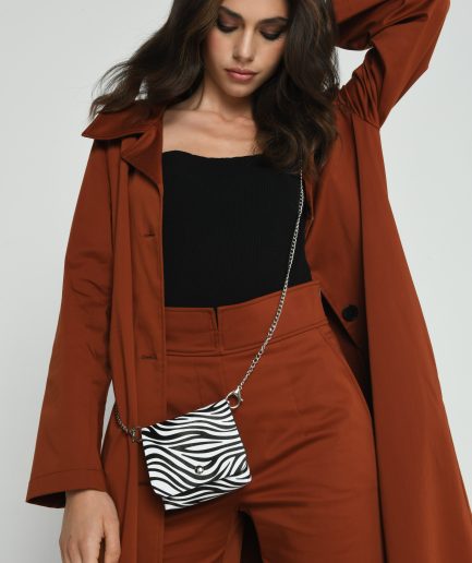 Cintura con mini bag zebra