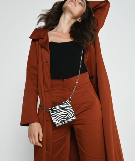 Cintura con mini bag zebra