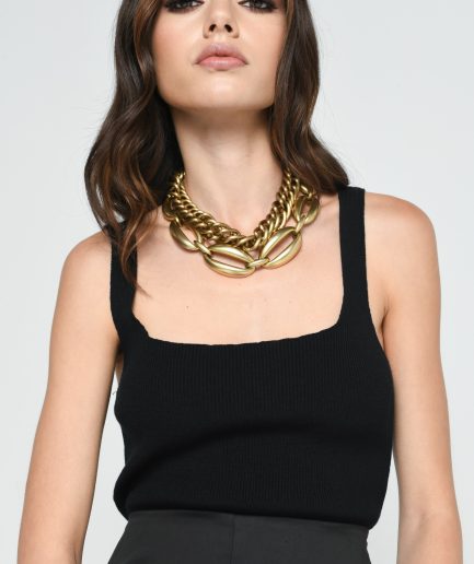 Burnished gold chain