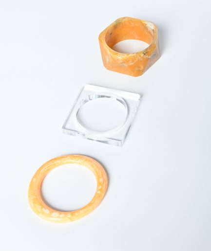 Tris bangles orange marble